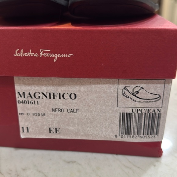 Salvatore Ferragamo Magnifico Black Leather Loafers - EE Wide - Nero Calf (J14) main image 5